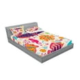 thumbnail image 2 of Ambesonne Cartoon Fitted Sheet & Pillow Sham Set, Underwater Fish, Full, Multicolor, 2 of 2