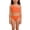 Orange, variant on Girls Swimsuits Two Piece Solid Color Tankini Bikini Spaghetti Strap Summer Beach Swimwear for Kids Black 11 Years-12 Years