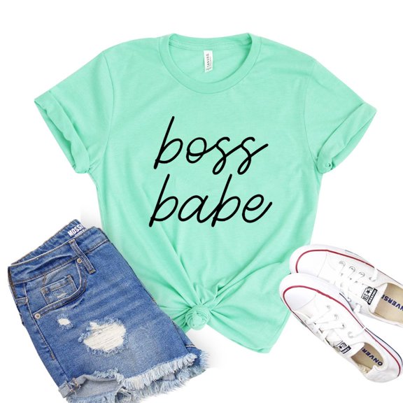 Boss Babe T-shirt Feminist Top Women's Sassy Tee Business Mama Shirt Motivational Gift Strong Women Tshirt Entrepreneur Shirts