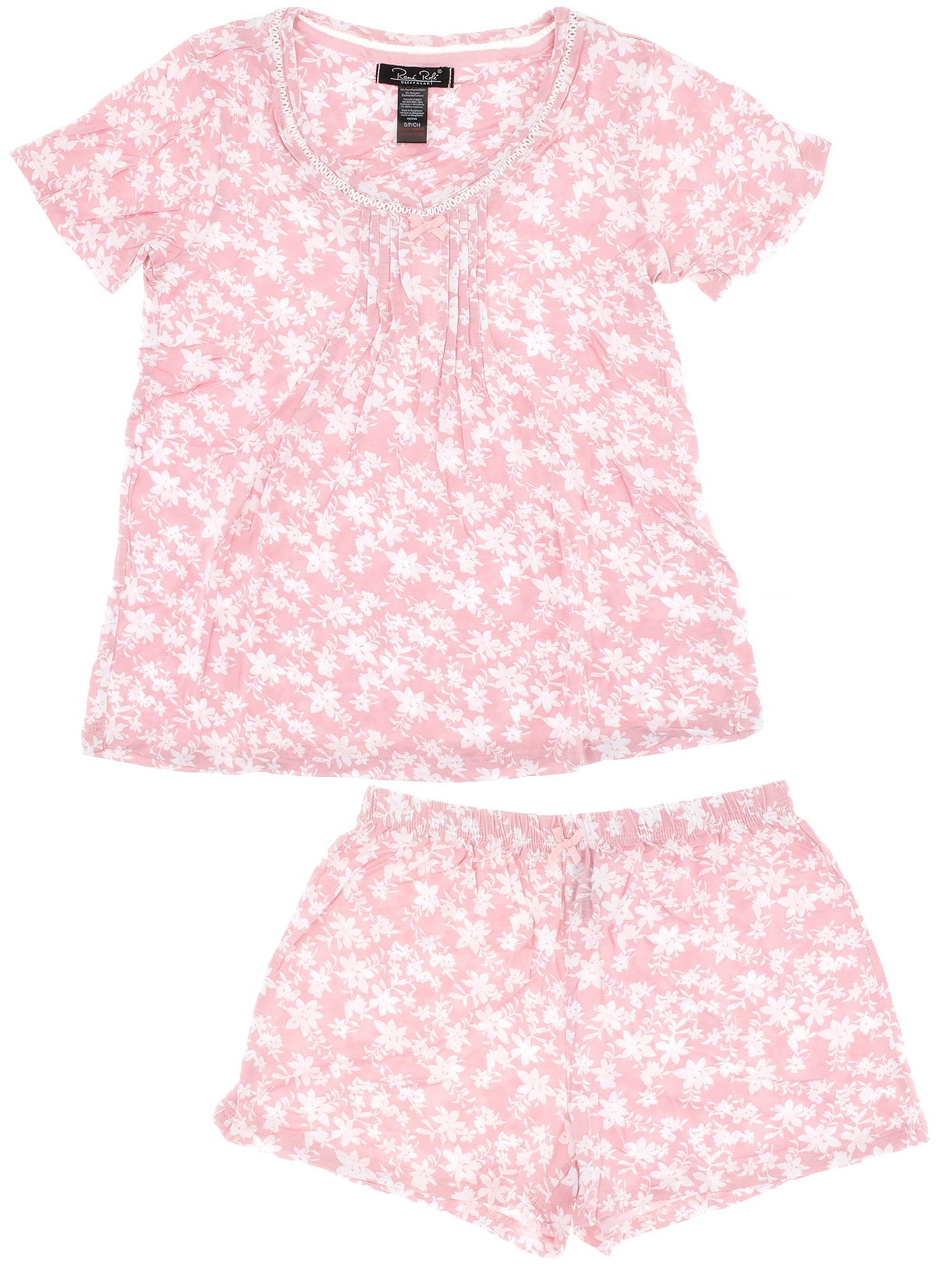 Rene Rofe Womens Black Cotton Pajamas TwoPiece Pajama Set