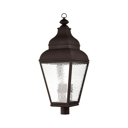 Livex Lighting Exeter Outdoor Post Head in Charcoal