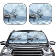 thumbnail image 2 of Sikiie Winter Reindeer In Snowy Mountains Print Foldable Car Windshield Sun Visor, Car Window Sunshade Suitable for Sedan, SUV and Truck Car Accessories-Large, 2 of 6
