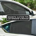 thumbnail image 3 of 4 Pcs Car Window Sun Shades Anti-UV Front/Rear Window Screen Shade Car Curtain with Magnetic Sunshine Blocker Car Privacy Shield Auto Interior Accessories Reduce Glare for Most Cars, 3 of 11