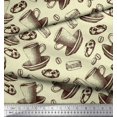 thumbnail image 2 of Soimoi polyester Crepe Fabric Burger,Cookies & Cups Decor Fabric Printed Yard 52 Inch Wide, 2 of 3
