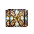 thumbnail image 2 of RADIANCE Goods Tiffany-Glass Mission 3pcs Folding Fireplace Screen 38" Wide, 2 of 2
