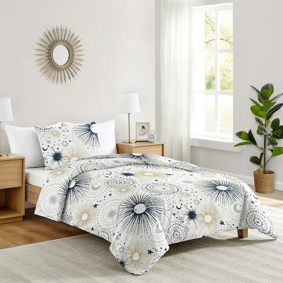 Sweet Jojo Designs Celestial Navy Blue and Gold Twin Comforter Set