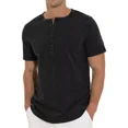 thumbnail image 3 of Playera Henley Casual Retro Manga Corta Para Hombre Algodón, 3 of 6