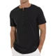 thumbnail image 3 of Playera Henley Casual Retro Manga Corta Para Hombre Algodón, 3 of 6