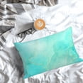 thumbnail image 3 of Salouo Cyan Mint Marble Pattern Pillow Cases,1PC Pillow Covers with Envelope Closure Decorative Pillow Case for Bed Couch,Pillows Not Included-16"x24", 3 of 6