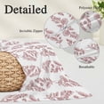 thumbnail image 3 of Red Botanical Pillow Covers 12"x20", Pastoral Elegant Spring Floral Soft Brushed Microfiber Breathable Throw Pillow Covers, Decorative Pillowcase with Zipper for Couch Sofa Bedroom Living Room, 3 of 9