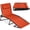 Burnt Orange, variant on Best Choice Products Patio Chaise Lounge Chair, Outdoor Portable Adjustable Pool Recliner w/ Pillow - Beige