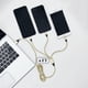 thumbnail image 2 of Cable de Carga Múltiple USB 4 Pies, Nailon de Aluminio 3 en 1, Universal con Conectores Tipo C/Micro/Lighting iOSB para la Mayoría de Teléfonos y Tabletas, 2 of 8