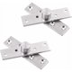 thumbnail image 1 of Juego de 2 bisagras de puerta pivotantes de 360 ​​grados de acero inoxidable con tornillos de fijación, 75 x 17 mm, 1 of 5