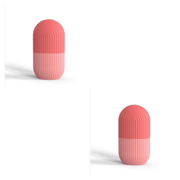 Minnieouse Molde de cubitos de hielo para la cara, masajeador Facial de ojos de línea fina hinchada, contorno de congelación, molde de glaseado Rosado 2piezas