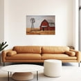 thumbnail image 2 of ZHONGYUTONG Rustic Red Barn Wall Art Country Landscape Windmill Picture Farmhouse Scenery Canvas Wall Decor for Living Room Bedroom Home Frame (20.00" x 30.00"), 2 of 5