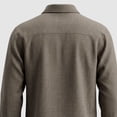 thumbnail image 5 of Men's Long Sleeve Button Down Shirts Lightweight Business Casual Tops Dressy Solid Work Tshirts with Pocket Coffee XXXL, 5 of 5