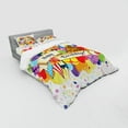 thumbnail image 3 of Ambesonne Colorful Bedding Set 3 Pcs, Drinks Cake Balloons, Twin XL, Multicolor, 3 of 3