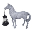 thumbnail image 2 of Horse Garden Statue with Lantern Solar Lighted Outdoor Figurine Sculpture for Yard Lawn Patio Farmhouse, Whimsical Home Decor, Gift for Housewarming Birthday Christmas ,19x7x17cm, 2 of 9
