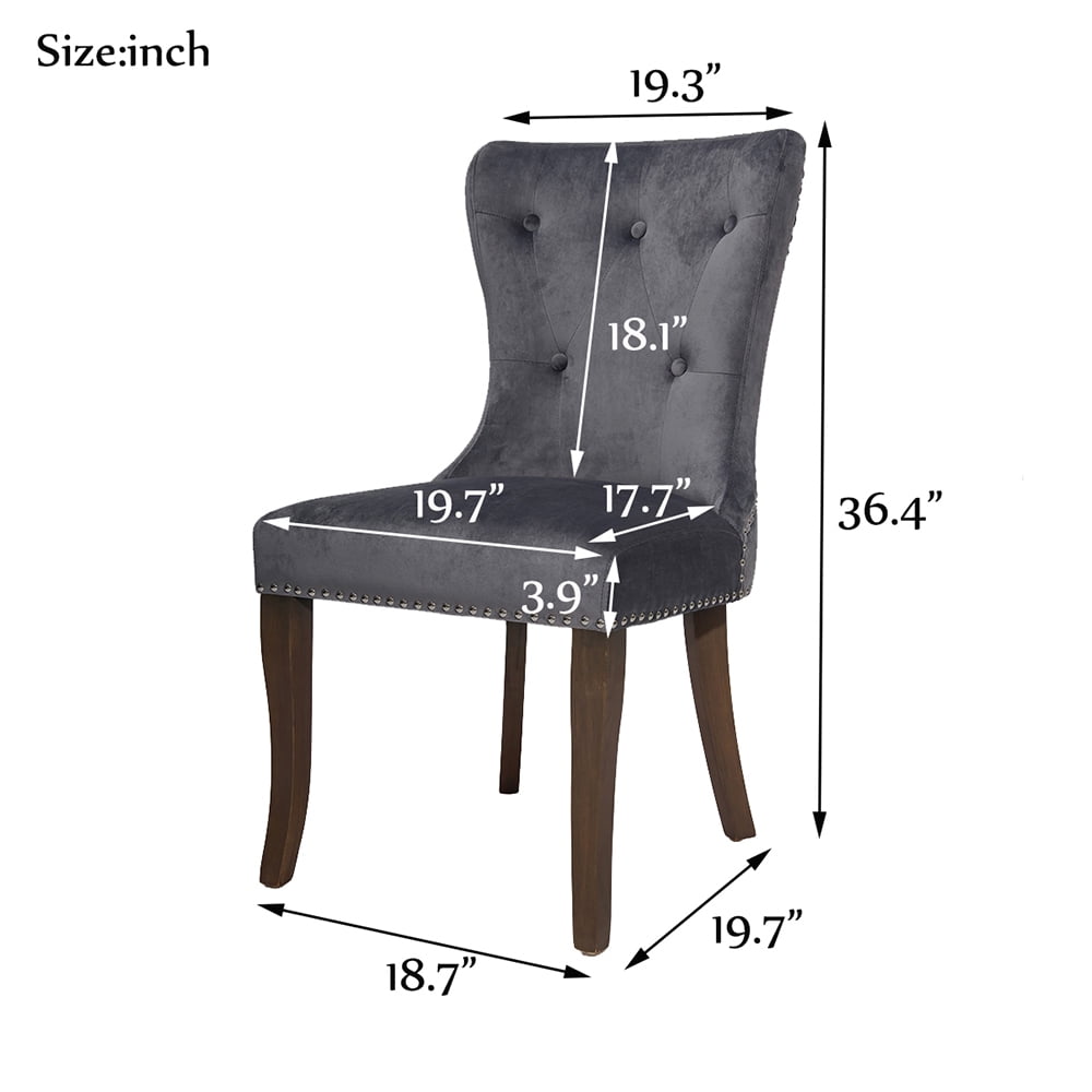 Kepooman Armless Upholstered Accent Dining Chairs, Set of 6, Gray Kepooman Armless Upholstered Accent Dining Chairs, Set of 6, Gray