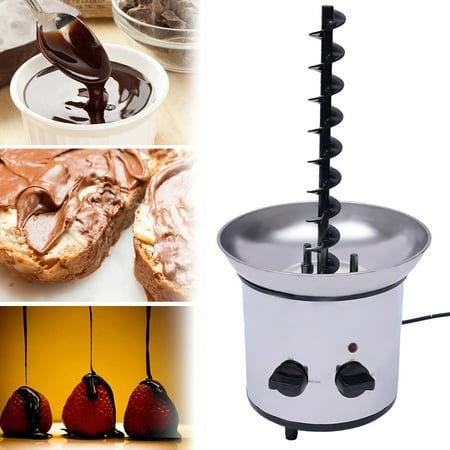 

4 Tiers Stainless Steel Chocolate Fondue Fountain Electric Chocolate Warmer Commercial Equipment Machine 170W