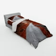 thumbnail image 3 of Ambesonne Fall Bedding Set 4 Pcs, Dreamy Road Travel Theme, Queen, Orange Pale Grey, 3 of 3