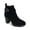 Black Micro, variant on Womens Faux Suede Zipper Booties