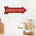 thumbnail image 3 of Arrow Shape Plus Reindeer Stables (Left) 12x4" Wall or Door Sign | Christmas Holiday Decoration, 3 of 7