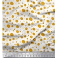 thumbnail image 1 of Soimoi Gold Cotton Voile Fabric Dots Dots Print Fabric by the Yard 56 Inch Wide, 1 of 3