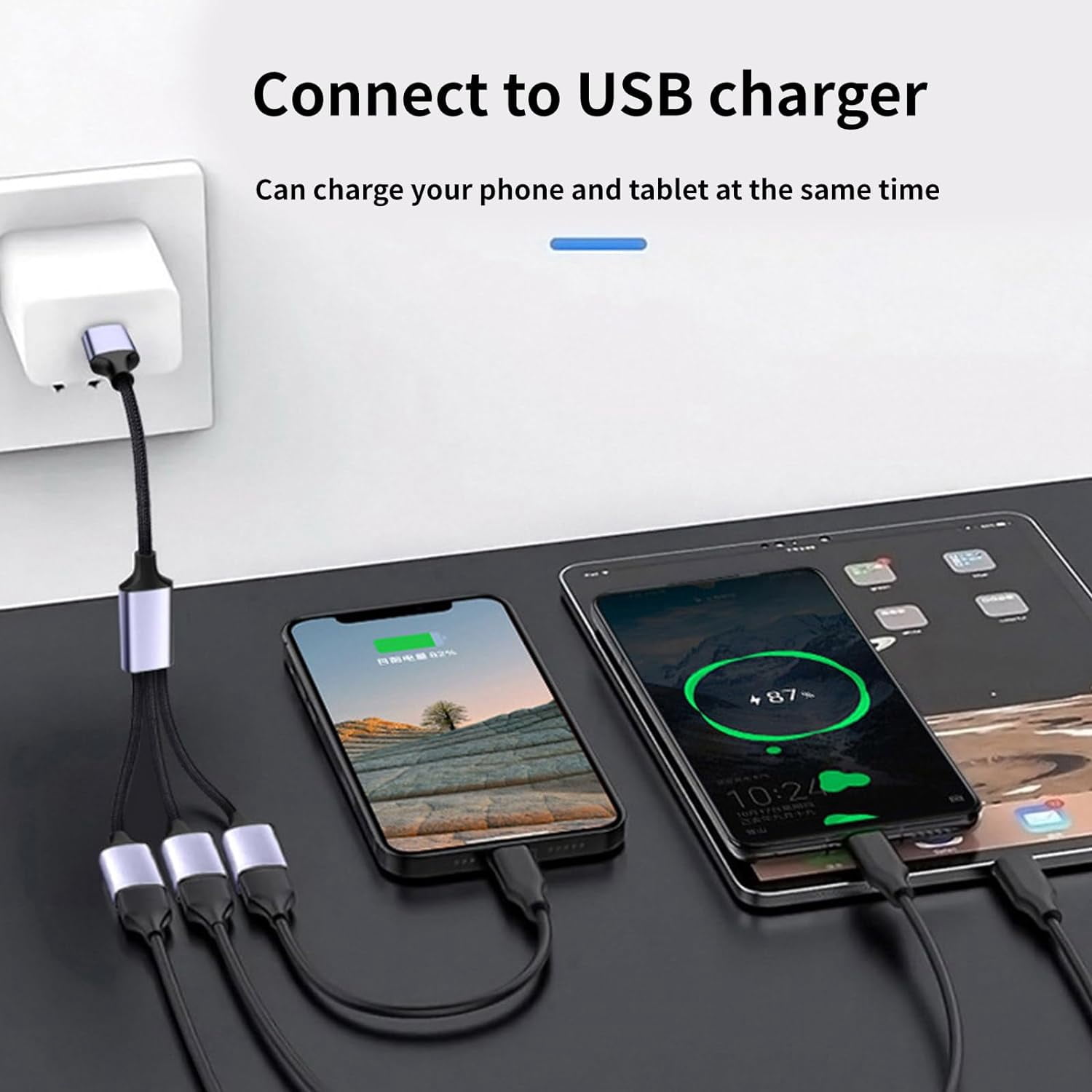DUBEN USB Splitter Y Cable,USB 1 Male to 3 Female Extension Cord Connector,Dual Double USB Port Extender Hub,Data and Charger Power Split Adapter for Mac,Laptop,PC,Xbox One Series X/S,PS4,PS5