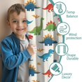 thumbnail image 3 of Blackout Kids Curtains,White Cartoon Dinosaurs Pattern Childrens Insulated Curtains Set Of 2,Bedroom Essentials,Toddler Room Decor 42"x54", 3 of 5