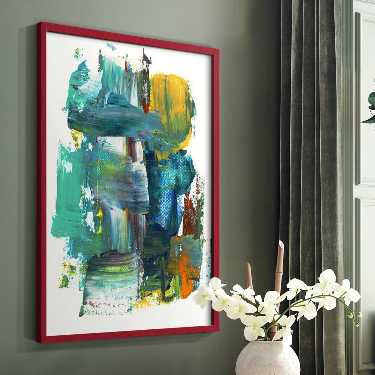 Abstract I in Paper Solid Wood 8 x 10 Framed Print