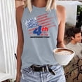 thumbnail image 2 of Tittly Usa Shirts for Women Usa Tank Top Shirts for Women Tank Tops for Women Women'S Tank Tops Gray L, 2 of 4