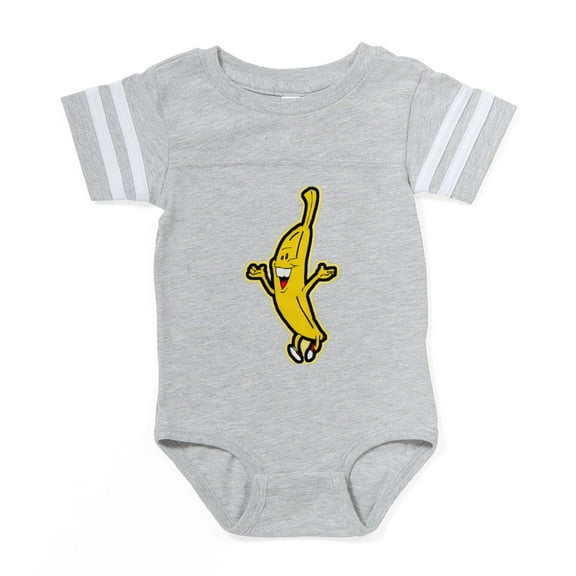 CafePress - Dancing Banana - Cute Infant Baby Football Bodysuit
