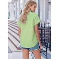 thumbnail image 3 of MOYIKO Short Sleeve Summer Tops for Women Casual Button Down Shirts Striped Business Work Blouses, 3 of 7