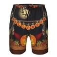 thumbnail image 3 of Rocae Halloween Decoration for Men's Beach Shorts Casual Elastic Waist Drawstring Summer Beach Shorts,S-3XL-Large, 3 of 6