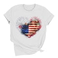 thumbnail image 7 of Zynoxe Womens T Shirts Independence Day Patriotic Short Sleeve Graphic Tees Casual Round Neck Going Out Summer Tops Tee (#02 White,XL), 7 of 7