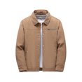 thumbnail image 3 of Gomelly Men Winter Warm Jacket Long Sleeve Outwear Casual Coat Mens Business Overcoats 2258 Khaki XS, 3 of 9