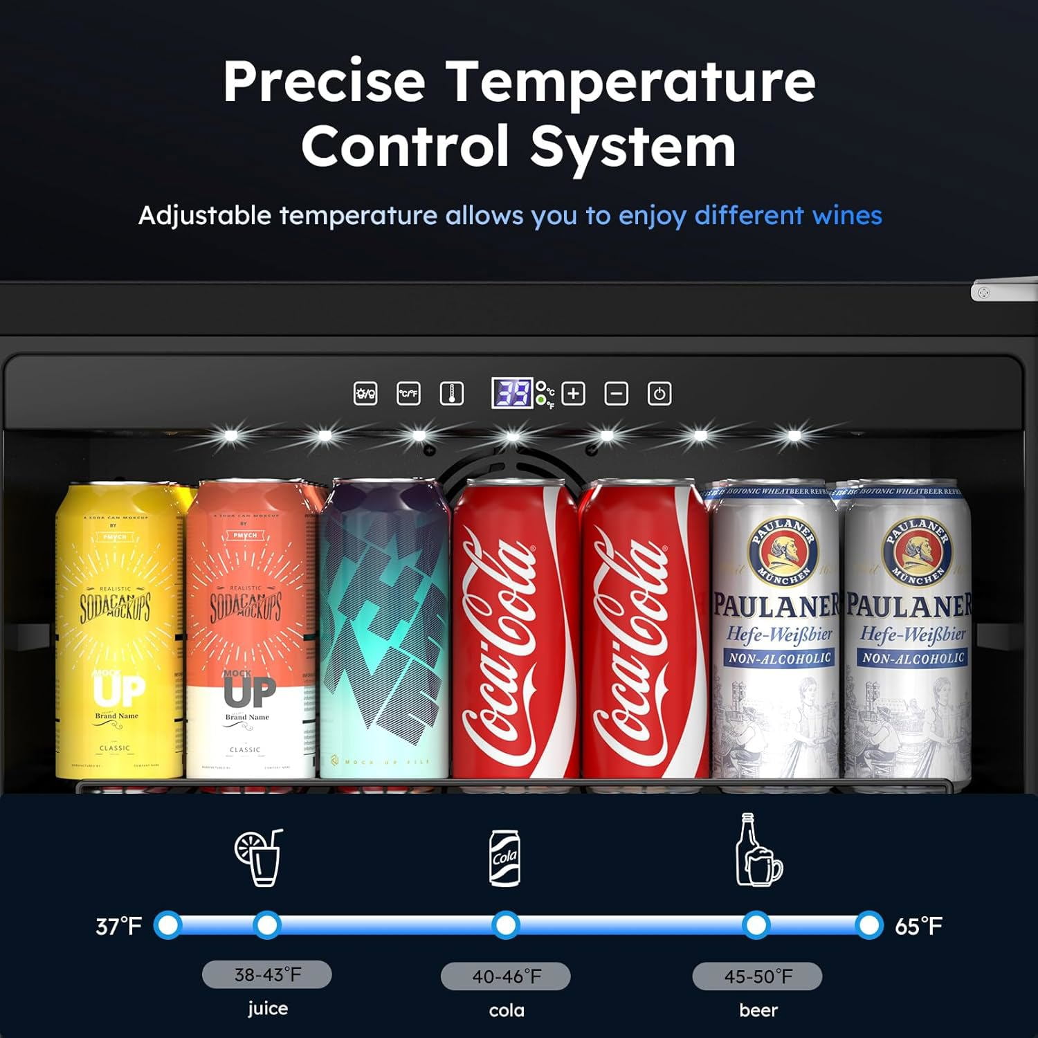Joreek 24 Inch Beverage Fridge Weather Proof Stainless Steel Beverage Cooler Under Counter Beer Fridge Indoor/Outdoor Beverage Refrigerator for 190 Cans Built-in/Freestanding (Foam Door)