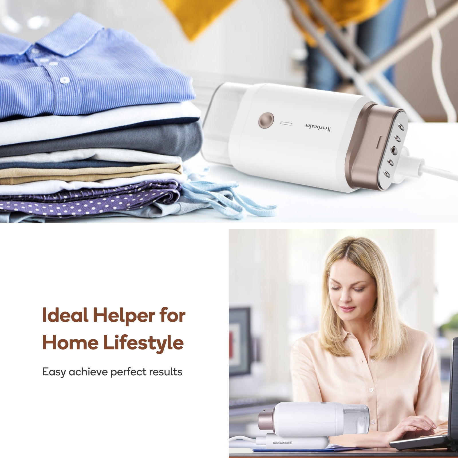 Steamer for Clothes,1200W Powerful Handheld Garment Steamer,2 Levels Steaming,20s Heat-up,180ml Detachable Water Tank for Home & Travel