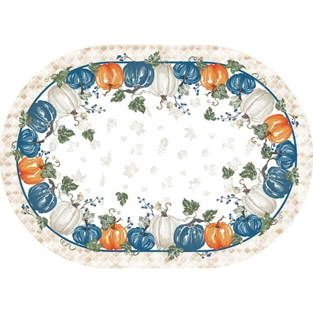 

Thanksgiving Tablecloth Oval Fall Tablecloth Oval Fall Blue Pumpkin Tablecloth Waterproof Thanksgiving Table Cloths For Thanksgiving Decor Fall Thanksgiving Tablecloth For Oval Tables 60 X 120 Inch