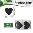 thumbnail image 2 of Uxcell Heart Stickers Roll, Stickers for Small Business Paper Self-Adhesive Gift Labels for Gift Wrapping Party Favor Tags Bags Black, 2 of 5