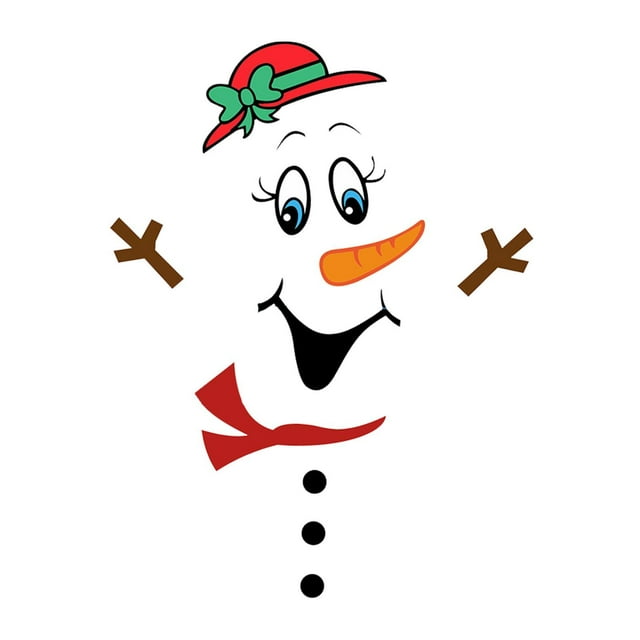 koolsoo Snowman Refrigerator Sticker Waterproof Stickers Set for Garage CT030