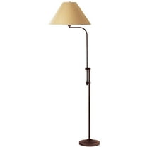 Benjara 3 Way Metal Floor Lamp with and Adjustable Height Mechanism, Brown