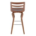 thumbnail image 3 of Taburete de bar Armen Living Verne 30 giratorio de piel sintética gris, 3 of 9
