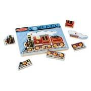 Melissa & Doug Train Sound Puzzle - Wooden Peg Puzzle With Sound Effects (9 pcs)