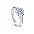 thumbnail image 2 of 1/3ct Halo Diamond Engagement Ring Setting 14K White Gold Semi Mount, 2 of 4