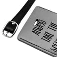 thumbnail image 2 of Always Take the Scenic Route Hiking Travel Rectangle Leather Luggage Card Suitcase Carry-On ID Tag, 2 of 7