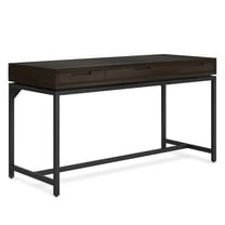 Simpli Home Banting SOLID HARDWOOD Modern Industrial 60 inch Wide Desk in Hickory Brown