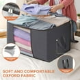 thumbnail image 3 of HEETLY 90L Extra Large Storage Bags with Clear Window, Upgraded Reinforced Zippered Storage Totes with Handles for Comforters Blankets Bedding Clothes, 3 of 7