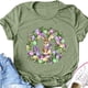 thumbnail image 4 of Pntutb Mujeres Casual Carta Impresión Mangas Cortas O-Cuello Camiseta Suelta Blusa tops Pntutb Pntutb-3222, 4 of 5